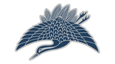 すべて無料！商用利用可！筒描調家紋素材・飛ビ鶴・無料ダウンロードはこちらから！