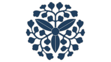 すべて無料！商用利用可！筒描調家紋素材・三ツ葉散ラ藤ノ丸・無料ダウンロードはこちらから！