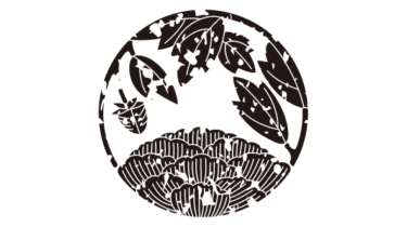 すべて無料！商用利用可！家紋はんこ素材・花覗キ牡丹ノ丸・無料ダウンロードはこちらから！