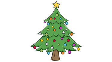 なるわん座限定！全て！無料！商用利用可！無料販促イラスト素材・クリスマスツリー・その８・無料ダウンロードはこちらから！