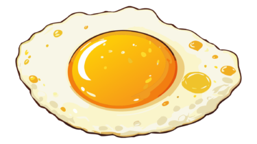 なるわん座限定！全て！無料！商用利用可！無料販促イラスト素材・目玉焼き・その１０・無料ダウンロードはこちらから！