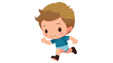 すべて無料！商用利用可！無料販促イラスト素材・走る少年(男の子)・その３・無料ダウンロードはこちらから！