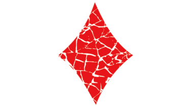 すべて無料！商用利用可！無料販促イラスト素材・ひび割れたトランプのダイヤマーク・無料ダウンロードはこちらから！