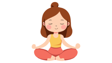 すべて無料！商用利用可！無料販促イラスト素材・ヨガをする女性・その１８・無料ダウンロードはこちらから！