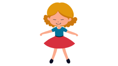 すべて無料！商用利用可！無料販促イラスト素材・ダンスを踊る女の子・その１５・無料ダウンロードはこちらから！