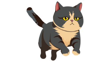すべて無料！商用利用可！無料販促イラスト素材・グレーの猫・その４・無料ダウンロードはこちらから！