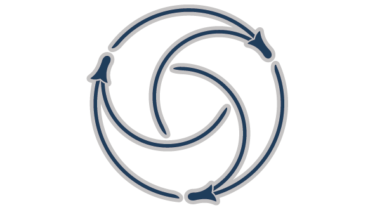 すべて無料！商用利用可！筒描調家紋素材・三ツ追イ松葉ノ丸・無料ダウンロードはこちらから！