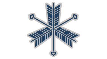 すべて無料！商用利用可！筒描調家紋素材・矢房付キ三本違イ矢・無料ダウンロードはこちらから！