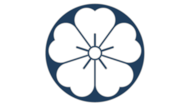 すべて無料！商用利用可！筒描調家紋素材・石持チ地抜キ桜・無料ダウンロードはこちらから！