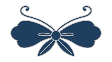 すべて無料！商用利用可！筒描調家紋素材・藤胡蝶・無料ダウンロードはこちらから！