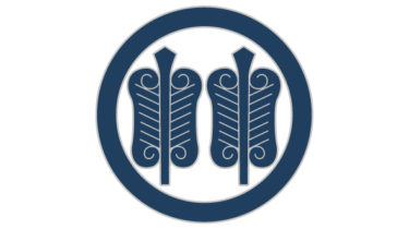 すべて無料！商用利用可！筒描調家紋素材・丸ニ結ビ唐団扇・無料ダウンロードはこちらから！