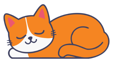 なるわん座限定！全て！無料！商用利用可！販促イラスト素材・うたた寝中の猫(ねこ)パート１・その３・無料ダウンロードはこちらから！