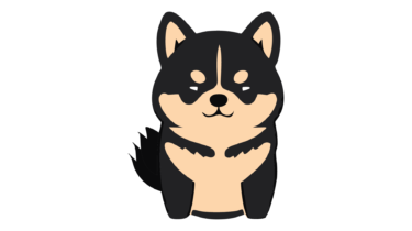 すべて無料！商用利用可！無料販促イラスト素材・続、黒柴犬・その１７・無料ダウンロードはこちらから！