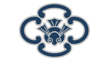 すべて無料！商用利用可！筒描調家紋素材・四ツ鐶菱ニ雀・無料ダウンロードはこちらから！