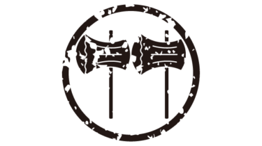 すべて無料！商用利用可！家紋はんこ素材・細輪ニ並ビ鉞・無料ダウンロードはこちらから！