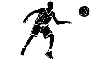 すべて無料！商用利用可！無料販促イラスト素材・バスケットボール影画・シーン１・その１・無料ダウンロードはこちらから！