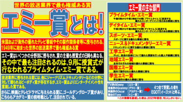 世界の放送業界で最も権威ある賞！エミー賞とは！