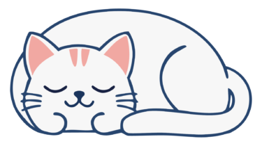 なるわん座限定！全て！無料！商用利用可！販促イラスト素材・うたた寝中の猫(ねこ)パート１・その８・無料ダウンロードはこちらから！