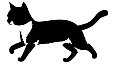 すべて無料！商用利用可！無料販促イラスト素材・モノクロ猫・その５・無料ダウンロードはこちらから！