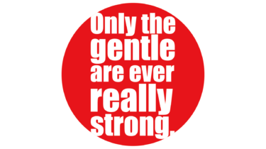 すべて無料！商用利用可！無料販促イラスト素材・英語の名言・赤丸・米国の俳優、ジェームズ・ディーンの言葉、優しさこそ、ほんとうの強さだ。・無料ダウンロードはこちらから！