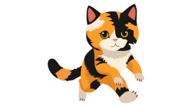 すべて無料！商用利用可！無料販促イラスト素材・続、三毛猫・その８・無料ダウンロードはこちらから！