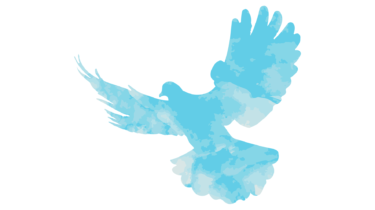 すべて無料！商用利用可！無料販促イラスト素材・羽ばたく鳥(水彩青)・その４・無料ダウンロードはこちらから！