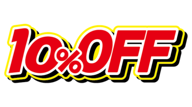 すべて無料！商用利用可！無料販促イラスト素材・赤色数字１０％offオフ・無料ダウンロードはこちらから！