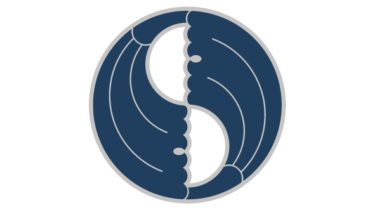 すべて無料！商用利用可！筒描調家紋素材・二ツ割リ銀杏・無料ダウンロードはこちらから！