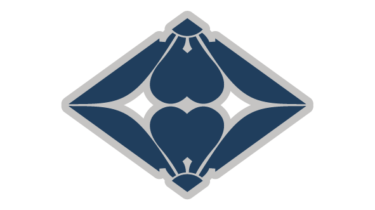 すべて無料！商用利用可！筒描調家紋素材・二ツ割リ片喰菱・無料ダウンロードはこちらから！