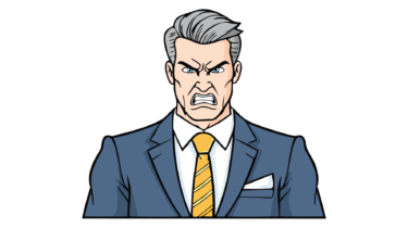 なるわん座限定！全て！無料！商用利用可！無料販促イラスト素材・怒る男性ビジネスマン(会社員)・その２・無料ダウンロードはこちらから！