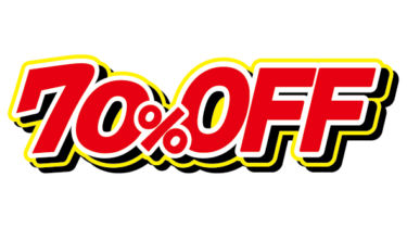 すべて無料！商用利用可！無料販促イラスト素材・赤色数字７０％offオフ・無料ダウンロードはこちらから！