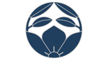 すべて無料！商用利用可！筒描調家紋素材・葉付キ割リ桔梗・無料ダウンロードはこちらから！