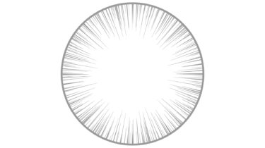 すべて無料！商用利用可！無料販促イラスト素材・ 丸い集中線枠・グレー・無料ダウンロードはこちらから！